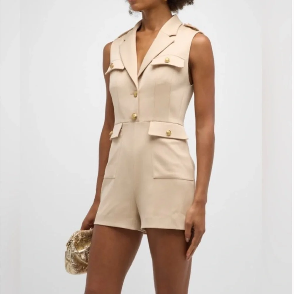 NWT Alice + Olivia Phillis Utility Sleeveless Romper - Size 12